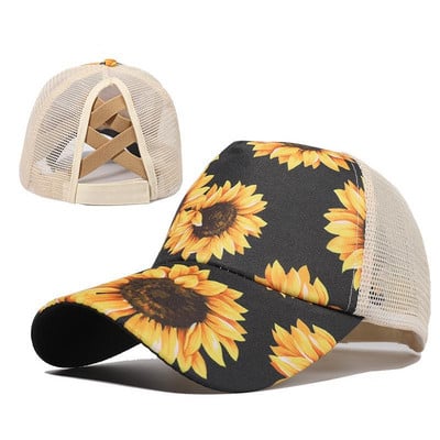 LDSLYJR Пролет Лято Памучни мрежести бейзболни шапки Casquette Регулируеми шапки на открито за мъже и жени 20
