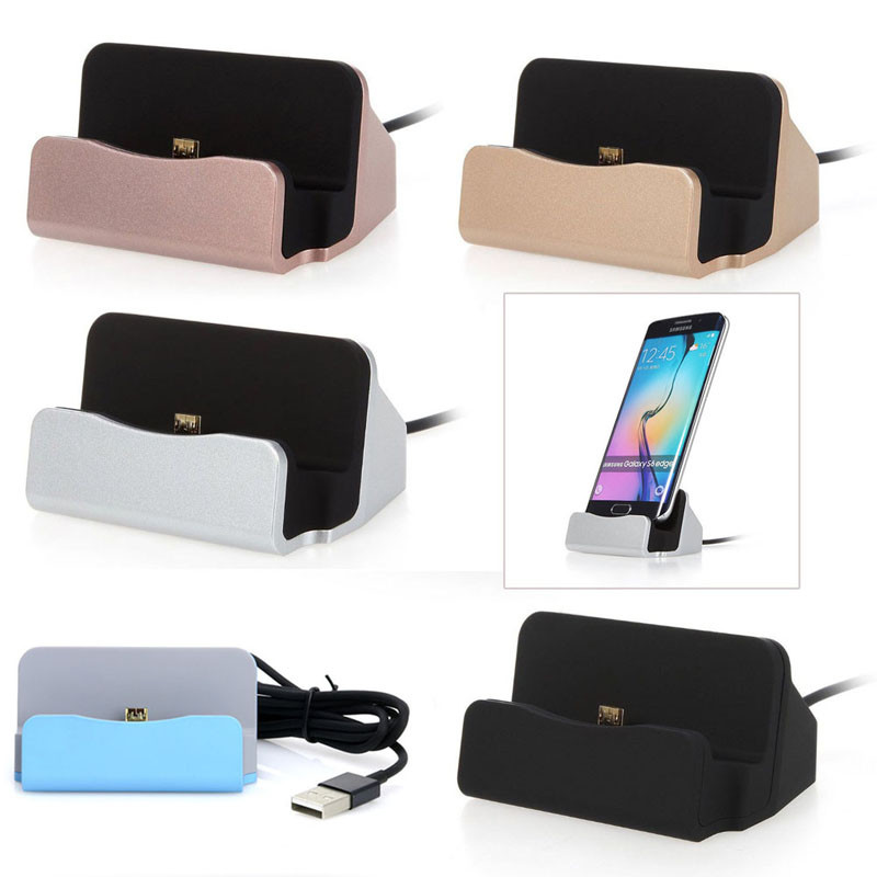 587D hliníkový nabíjací stojan, kolíska, synchronizácia pre Samsung Galaxy S4 S5 S6 S7