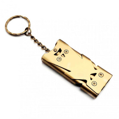 Kahe toruga vile ripats võtmehoidja, välitingimustes ellujäämine, hädaabi vile, matkatööriist, multifunktsionaalne, kõrge detsibelliga, 1 tk