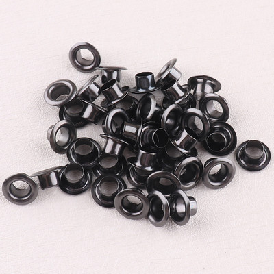 100 rinkinių Metalinės ąselės 4*8mm pistoletas juodas su tarpikliu, skirtas pasidaryk pats iškarpoms, batų diržas, krepšys, žyma Drabužiai, kuprinės priedai, siuvimas