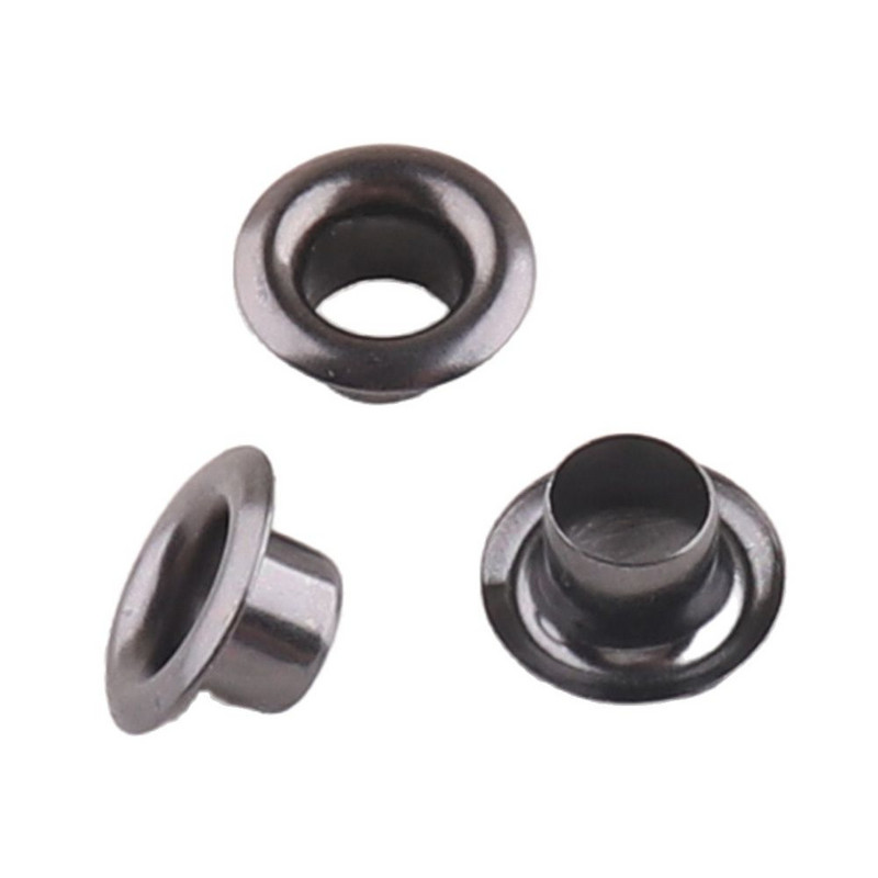 100 rinkinių Metalinės ąselės 4*8mm pistoletas juodas su tarpikliu, skirtas pasidaryk pats iškarpoms, batų diržas, krepšys, žyma Drabužiai, kuprinės priedai, siuvimas