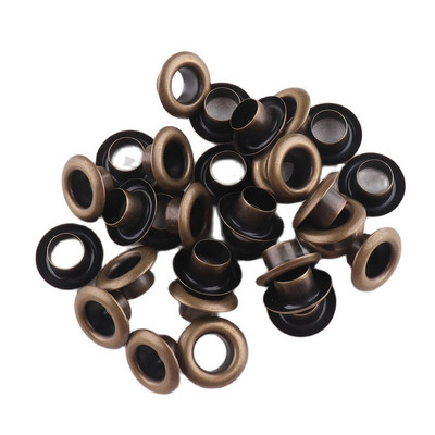 100 sets antique bronze 5*11mm Metal Eyelets Grommets for Leather Craft DIY Scrapbooking Shoes Fashion Practical Accessories