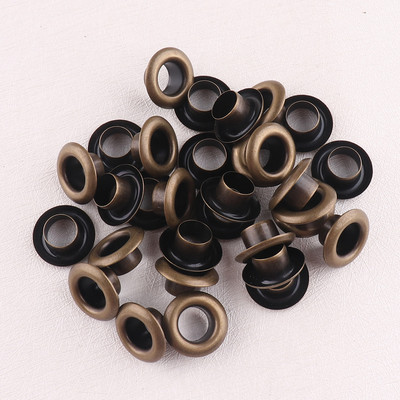 100 komplekti antīkas bronzas 5*11 mm metāla cilpiņas, starplikas ādas amatniecībai DIY scrapbooking apavi Modes praktiski aksesuāri