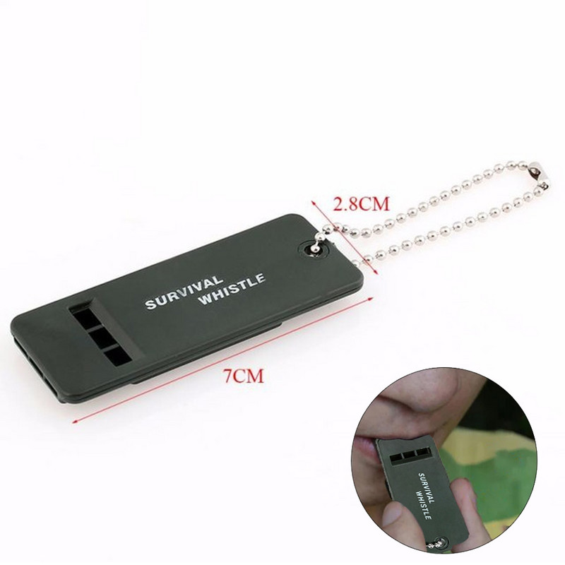 3 frekvenču svilpe Augstu decibelu izdzīvošanas svilpe atslēgu piekariņš regbija tiesnešu kempings pārgājieni ārkārtas izdzīvošanas svilpe āra instrumenti