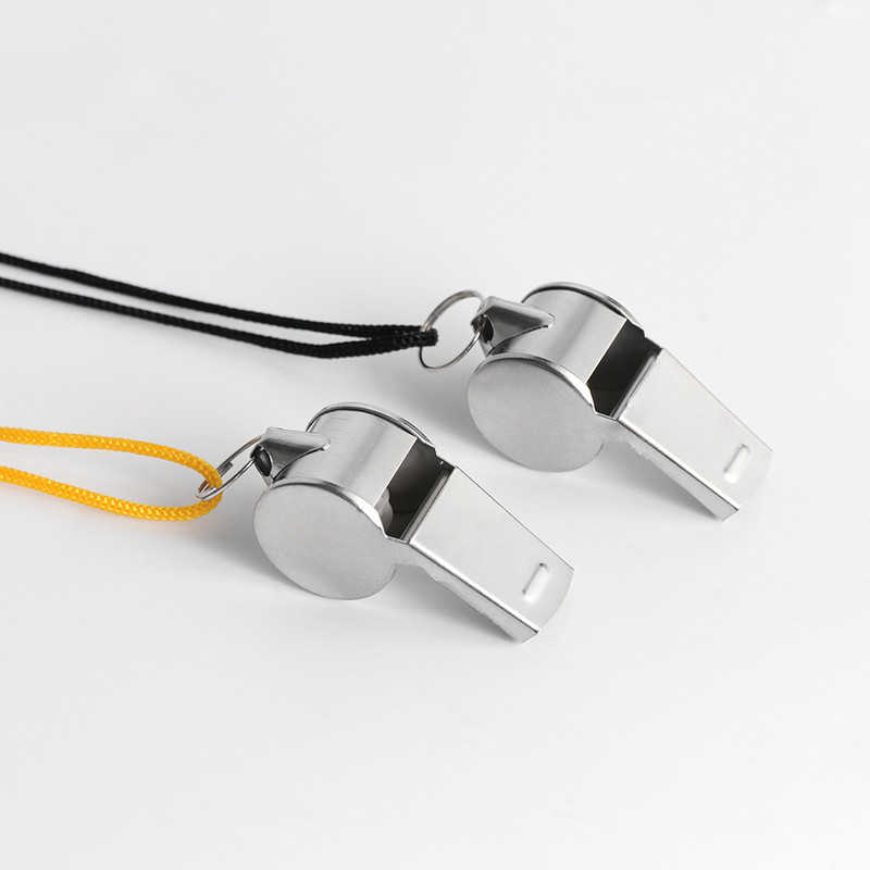 Metalinis švilpukas teisėjo sporto regbis nerūdijančio plieno švilpukai futbolas futbolas krepšinis vakarėlis treniruotės mokyklos linksmybių įrankiai