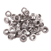 100 rinkinių Metalinės kilpos 4*10mm sidabrinės su įvorėmis, skirtos „pasidaryk pats“ Scrapbooking batų diržo dangtelis Krepšys Žymė Drabužiai Kuprinės Priedai Siuvimas