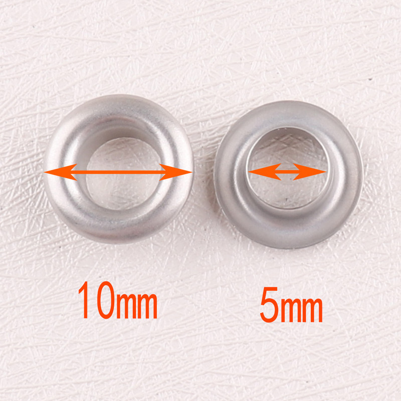 100 rinkinių Metalinės kilpos 4*10mm sidabrinės su įvorėmis, skirtos „pasidaryk pats“ Scrapbooking batų diržo dangtelis Krepšys Žymė Drabužiai Kuprinės Priedai Siuvimas