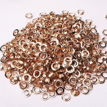 JYMISS 300 комплект 6 мм равнинни капси Розово злато (сребро) метални медни капси копчета аксесоари за дрехи находки за чанта БЕЗПЛАТНА ДОСТАВКА