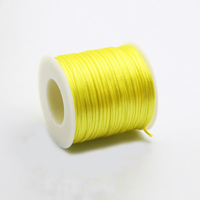 50 meetrit X 1 mm hiina sõlme rattail satiinjuhe punutud makrameenööriga ehete leidude pärlimisnöör 38 värvi