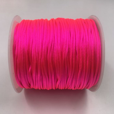 50 meetrit X 1 mm hiina sõlme rattail satiinjuhe punutud makrameenööriga ehete leidude pärlimisnöör 38 värvi