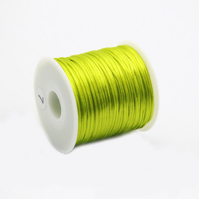 50 meetrit X 1 mm hiina sõlme rattail satiinjuhe punutud makrameenööriga ehete leidude pärlimisnöör 38 värvi