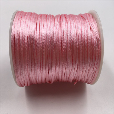 50 meetrit X 1 mm hiina sõlme rattail satiinjuhe punutud makrameenööriga ehete leidude pärlimisnöör 38 värvi