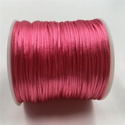 50 meetrit X 1 mm hiina sõlme rattail satiinjuhe punutud makrameenööriga ehete leidude pärlimisnöör 38 värvi