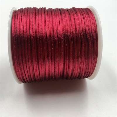 50 meetrit X 1 mm hiina sõlme rattail satiinjuhe punutud makrameenööriga ehete leidude pärlimisnöör 38 värvi