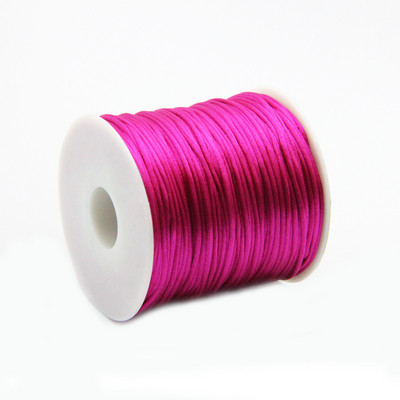 50 meetrit X 1 mm hiina sõlme rattail satiinjuhe punutud makrameenööriga ehete leidude pärlimisnöör 38 värvi