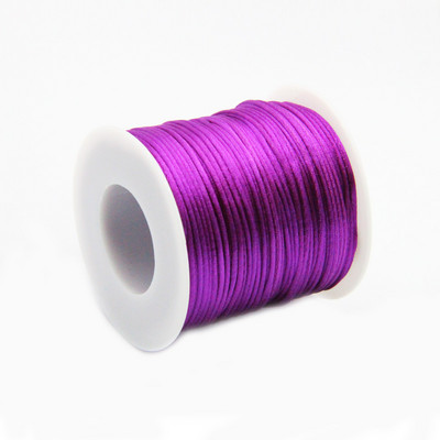 50 meetrit X 1 mm hiina sõlme rattail satiinjuhe punutud makrameenööriga ehete leidude pärlimisnöör 38 värvi