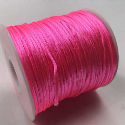 50 meetrit X 1 mm hiina sõlme rattail satiinjuhe punutud makrameenööriga ehete leidude pärlimisnöör 38 värvi