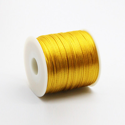 50 meetrit X 1 mm hiina sõlme rattail satiinjuhe punutud makrameenööriga ehete leidude pärlimisnöör 38 värvi