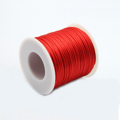 50 meetrit X 1 mm hiina sõlme rattail satiinjuhe punutud makrameenööriga ehete leidude pärlimisnöör 38 värvi