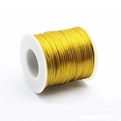 50 meetrit X 1 mm hiina sõlme rattail satiinjuhe punutud makrameenööriga ehete leidude pärlimisnöör 38 värvi