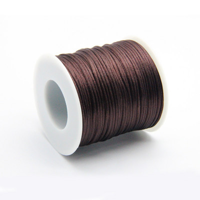 50 meetrit X 1 mm hiina sõlme rattail satiinjuhe punutud makrameenööriga ehete leidude pärlimisnöör 38 värvi