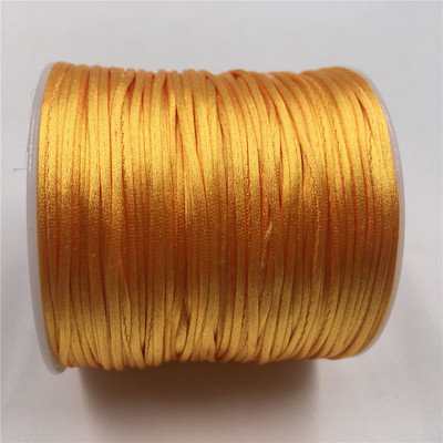 50 meetrit X 1 mm hiina sõlme rattail satiinjuhe punutud makrameenööriga ehete leidude pärlimisnöör 38 värvi