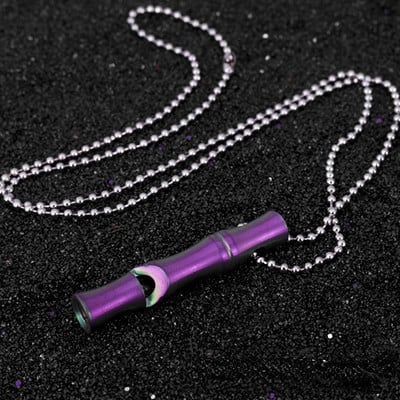 Външна свирка за оцеляване при взривяване на метал Бамбукова свирка от неръждаема стомана / месинг Диво животоспасително оборудване Свирка за състезания