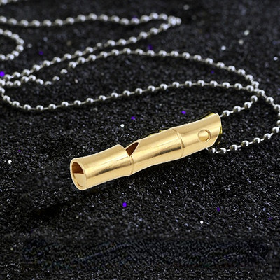 Външна свирка за оцеляване при взривяване на метал Бамбукова свирка от неръждаема стомана / месинг Диво животоспасително оборудване Свирка за състезания