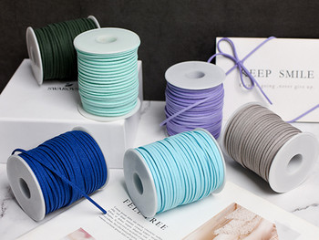 5 ярда 2,6 мм плосък изкуствен велур сплетен корд кожен корейски кадифен кожен колан за изработка на бижута Направи си сам ръчно изработени шнурове за гривни
