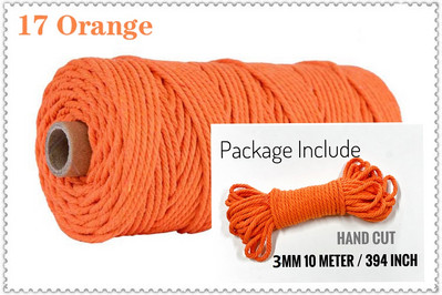 Macrame Soft 3mm 10Meters Strand Cotton Macaroon Cord Rope balls DIY Handcraft Benang Pređa Bohemia Decoration Fiber Art Supply