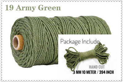 Macrame Soft 3mm 10Meters Strand Cotton Macaroon Cord Rope balls DIY Handcraft Benang Pređa Bohemia Decoration Fiber Art Supply