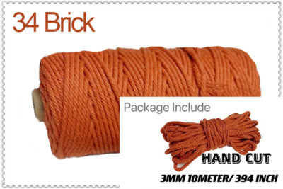 Macrame Soft 3mm 10Meters Strand Cotton Macaroon Cord Rope balls DIY Handcraft Benang Pređa Bohemia Decoration Fiber Art Supply