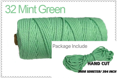 Macrame Soft 3mm 10Meters Strand Cotton Macaroon Cord Rope balls DIY Handcraft Benang Pređa Bohemia Decoration Fiber Art Supply