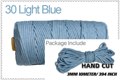 Macrame Soft 3mm 10Meters Strand Cotton Macaroon Cord Rope balls DIY Handcraft Benang Pređa Bohemia Decoration Fiber Art Supply