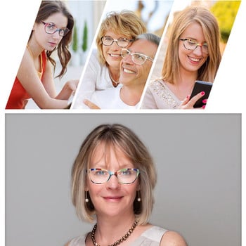 Γυαλιά ανάγνωσης μόδας MODFANS Γυναικεία γυαλιά ταιριάσματος χρωμάτων Αναγνώστες πλαισίου Μεγεθυντικός φακός Presbyopia Γυαλιά Διόπτρας +0,5~5,0