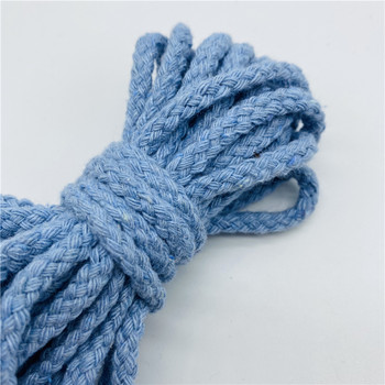 5 ярда/лот 6 мм 100% памучно въже Декоративно усукано плетено въже за ръчно изработена декорация от домашен текстил
