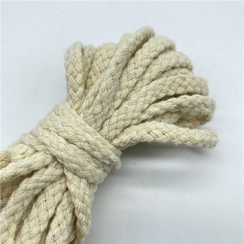5 ярда/лот 6 мм 100% памучно въже Декоративно усукано плетено въже за ръчно изработена декорация от домашен текстил