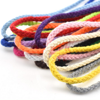 5yards/Lot 6mm 100% Cotton Rope Decorative Twisted Braided Cord Rope For Handmade Home Textile Decoration