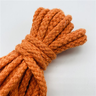 5 jardi/lote 6 mm, 100% kokvilnas virve, dekoratīva, savīta, pīta auklas virve roku darbs mājas tekstila dekorēšanai