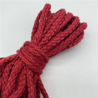 5 jardi/lote 6 mm, 100% kokvilnas virve, dekoratīva, savīta, pīta auklas virve roku darbs mājas tekstila dekorēšanai