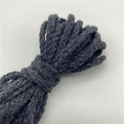 5 jardi/lote 6 mm, 100% kokvilnas virve, dekoratīva, savīta, pīta auklas virve roku darbs mājas tekstila dekorēšanai