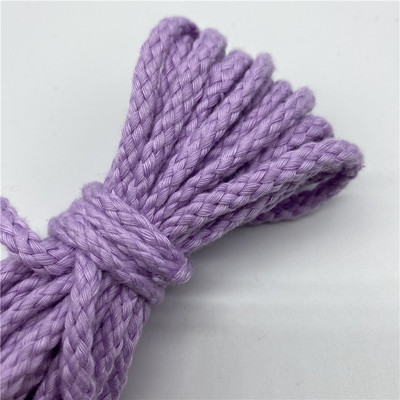 5 jardi/lote 6 mm, 100% kokvilnas virve, dekoratīva, savīta, pīta auklas virve roku darbs mājas tekstila dekorēšanai
