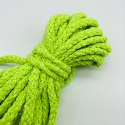 5 jardi/lote 6 mm, 100% kokvilnas virve, dekoratīva, savīta, pīta auklas virve roku darbs mājas tekstila dekorēšanai