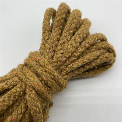 5 jardi/lote 6 mm, 100% kokvilnas virve, dekoratīva, savīta, pīta auklas virve roku darbs mājas tekstila dekorēšanai