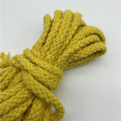 5 jardi/lote 6 mm, 100% kokvilnas virve, dekoratīva, savīta, pīta auklas virve roku darbs mājas tekstila dekorēšanai