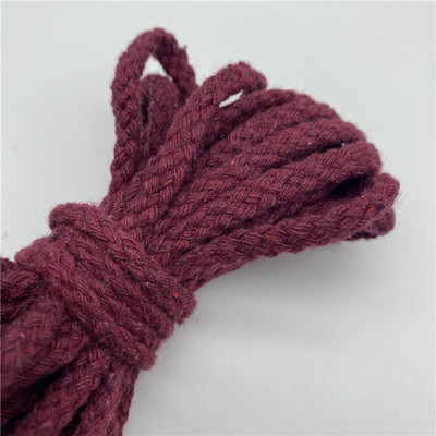 5 jardi/lote 6 mm, 100% kokvilnas virve, dekoratīva, savīta, pīta auklas virve roku darbs mājas tekstila dekorēšanai