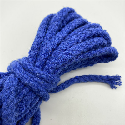 5 jardi/lote 6 mm, 100% kokvilnas virve, dekoratīva, savīta, pīta auklas virve roku darbs mājas tekstila dekorēšanai