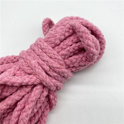 5 jardi/lote 6 mm, 100% kokvilnas virve, dekoratīva, savīta, pīta auklas virve roku darbs mājas tekstila dekorēšanai