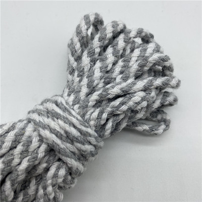 5 jardi/lote 6 mm, 100% kokvilnas virve, dekoratīva, savīta, pīta auklas virve roku darbs mājas tekstila dekorēšanai