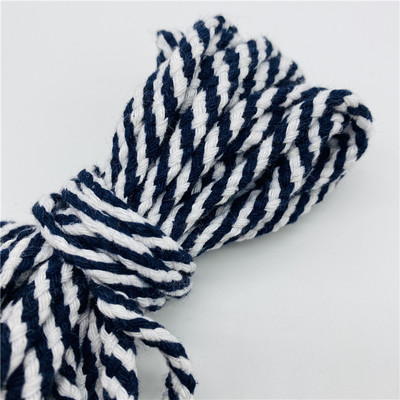 5 jardi/lote 6 mm, 100% kokvilnas virve, dekoratīva, savīta, pīta auklas virve roku darbs mājas tekstila dekorēšanai